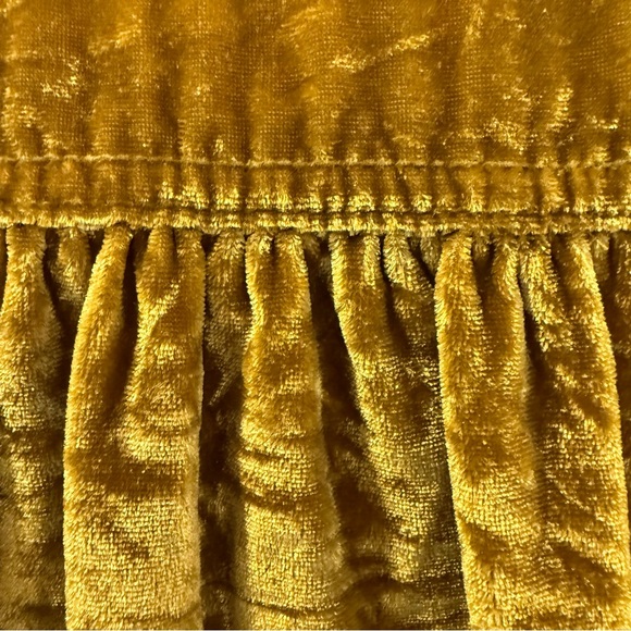 Maeve Anthropologie Karina Chartreuse Velvet Button Down Shirt Blouse Size 10 - Picture 8 of 12